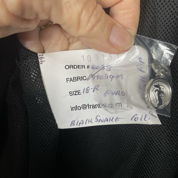 Grand Prix Equestrian Hunt Coat Women Sz 18R (Fits like 10) Black Red Trim Snake - Picture 15 of 16